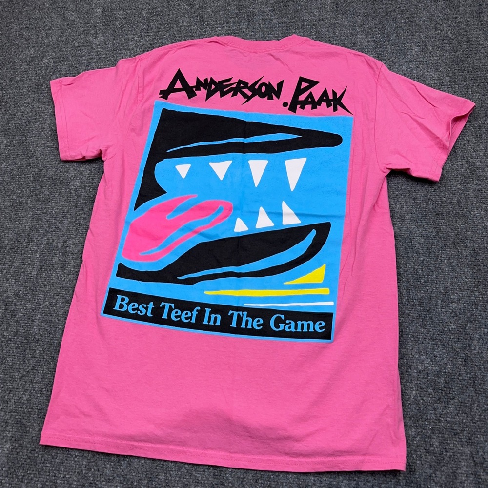Anderson .Paak Graphic T-Shirt Unisex M Pink Best Teef In The Game Tour Concert